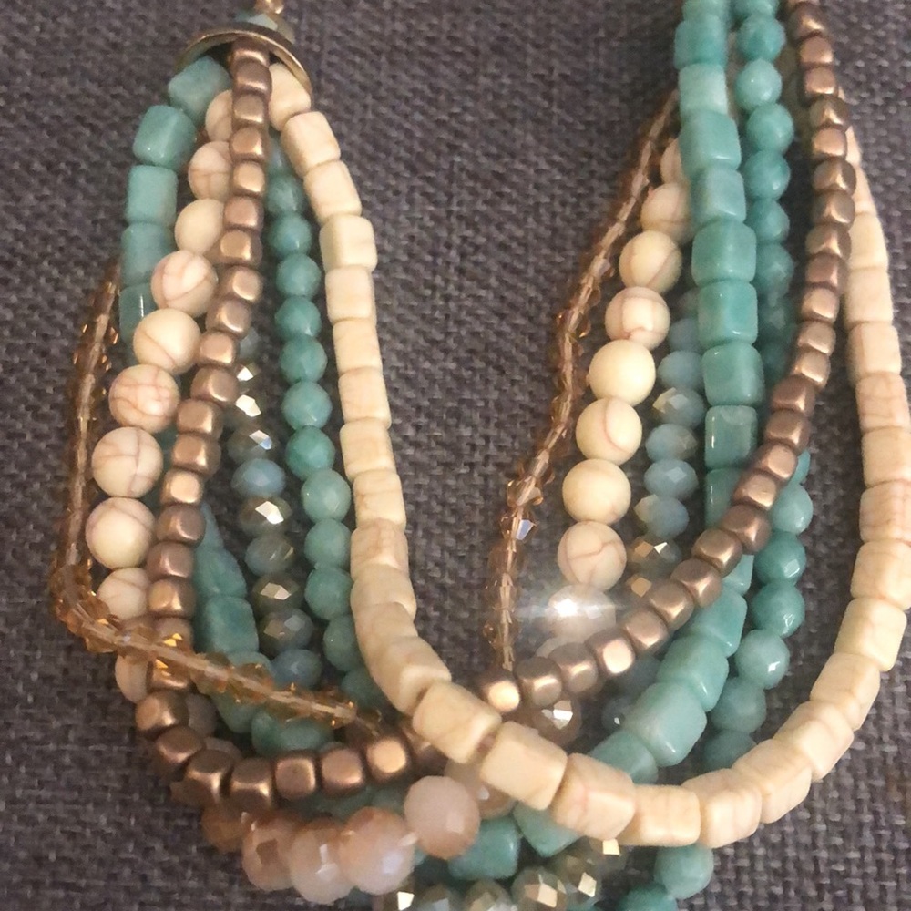 Brand New Boutique Quality multi faceted necklace.